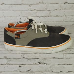 Harley Davidson Classic Sneakers Mens Lawthorn Canvas Lace Up Shoes Size 12